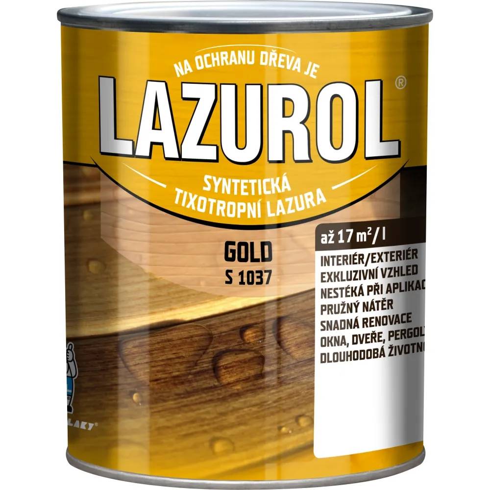 Товстошарова лазур для дерева LAZUROL GOLD S1037, 0,75 л, T020 каштан - 275975