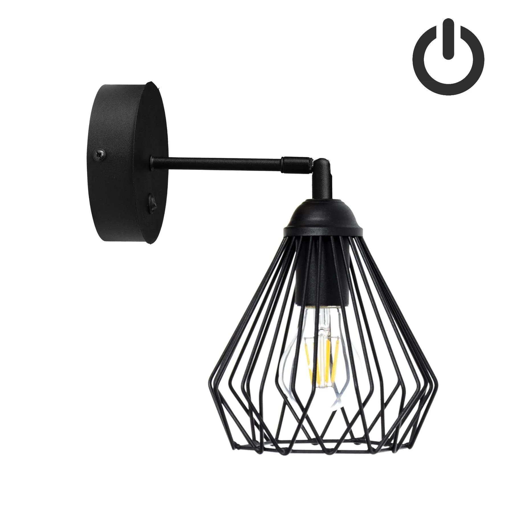 Бра з вимикачем Dribble W160-BT Black - 281447