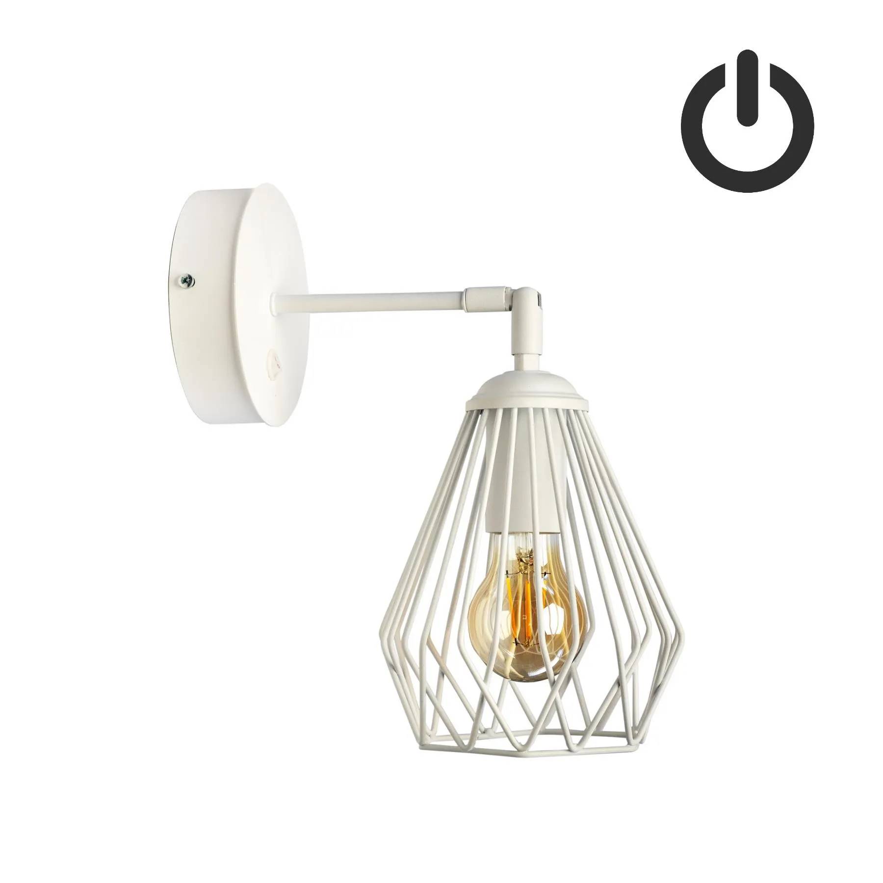 Бра з вимикачем Dribble W160-BT White - 281449