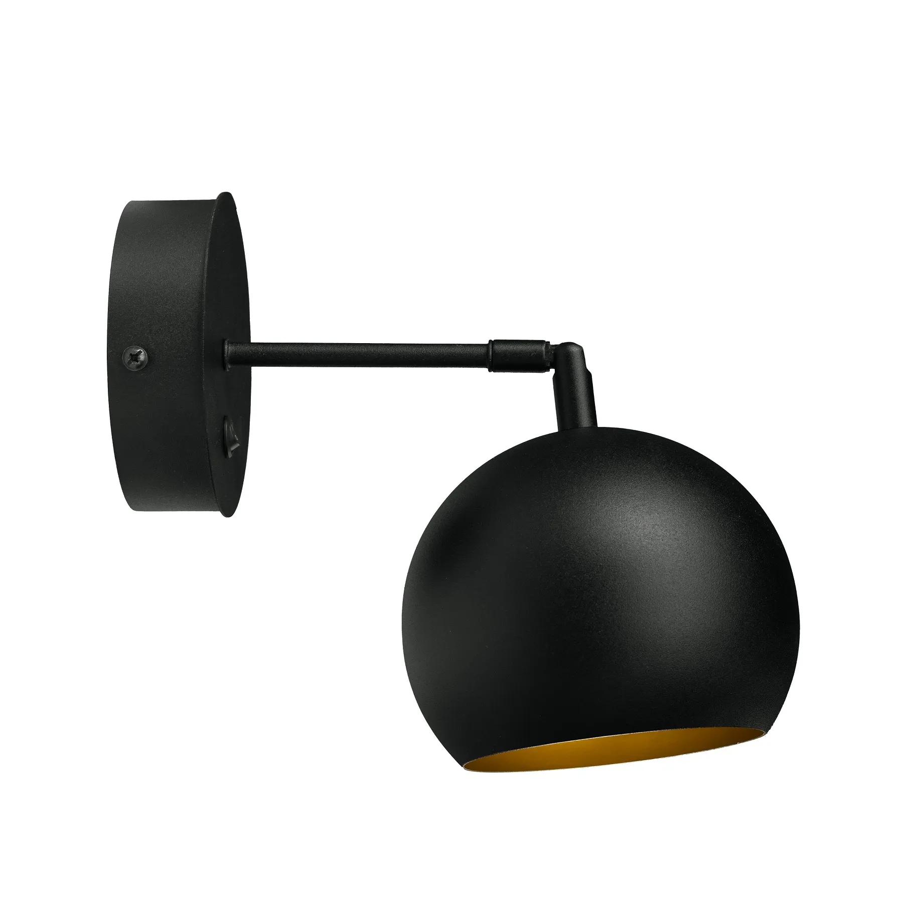 Бра з вимикачем Bowl W150-BT Black/Gold - 281453