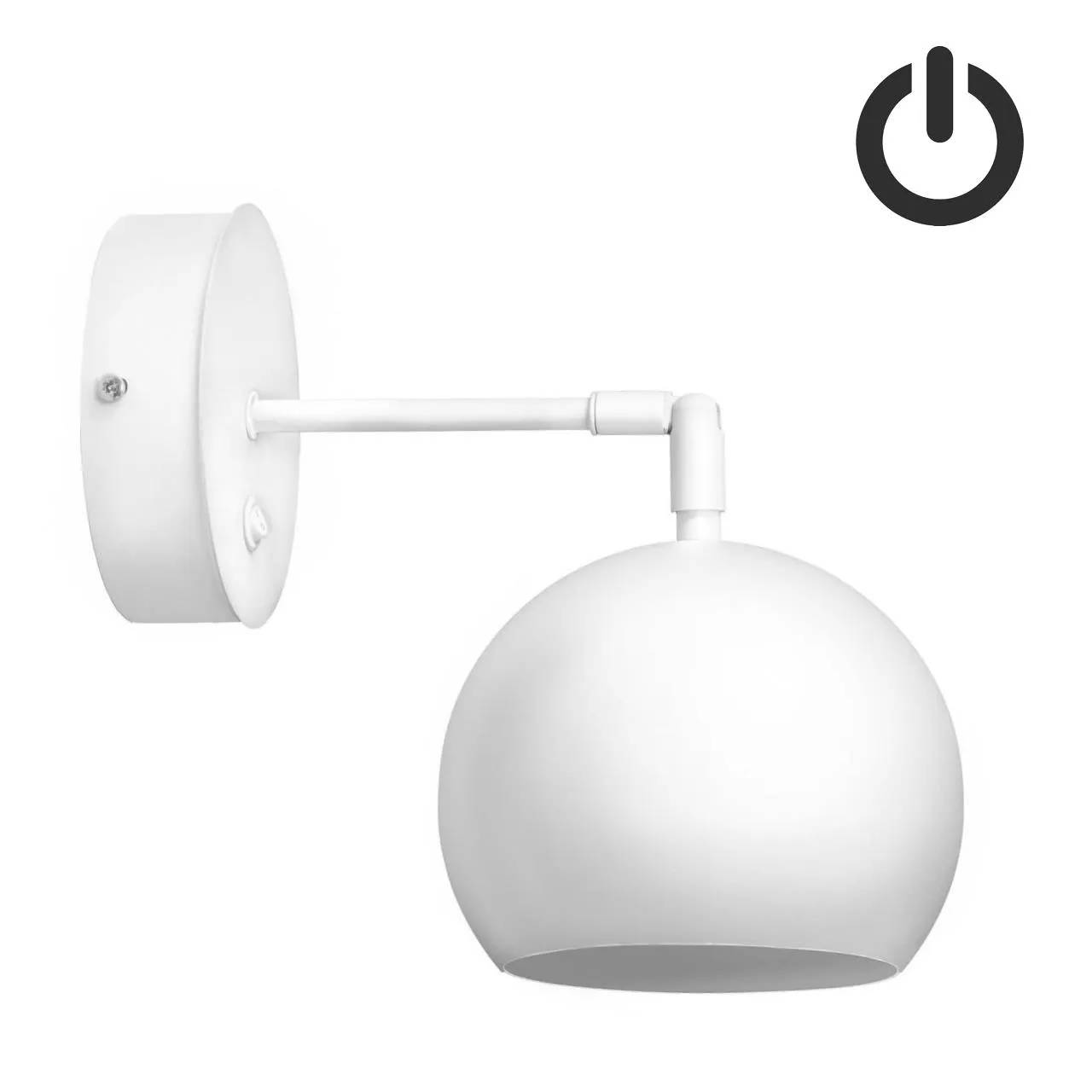 Бра з вимикачем Bowl W150-BT White - 281454