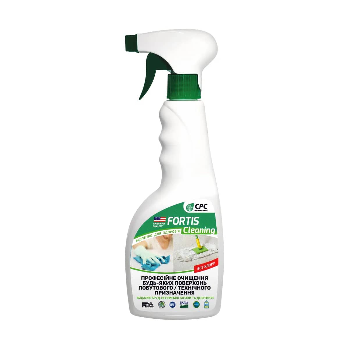 Fortis Cleaning, 0.500 мл, Ефективно видаляє різні види забруднення, плісняву, грибок, дезінфікує поверхню та видаляє неприємні запахи - 798486837