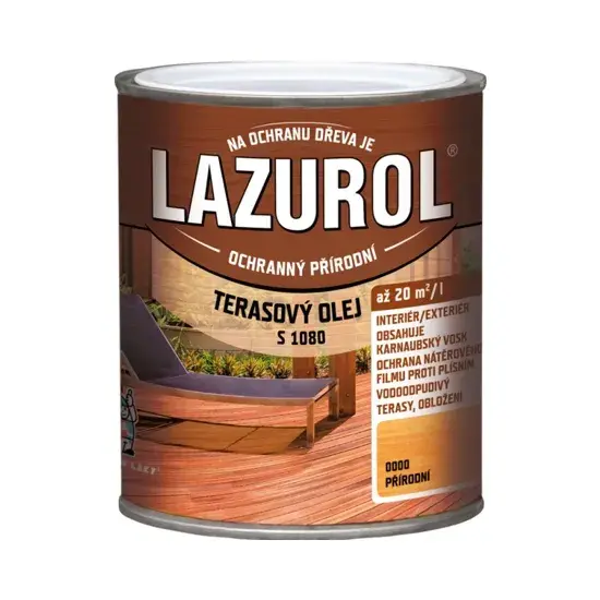 Терасна олія LAZUROL S1080 (з карнаубським воском), 0,75 л, тик - 251208908