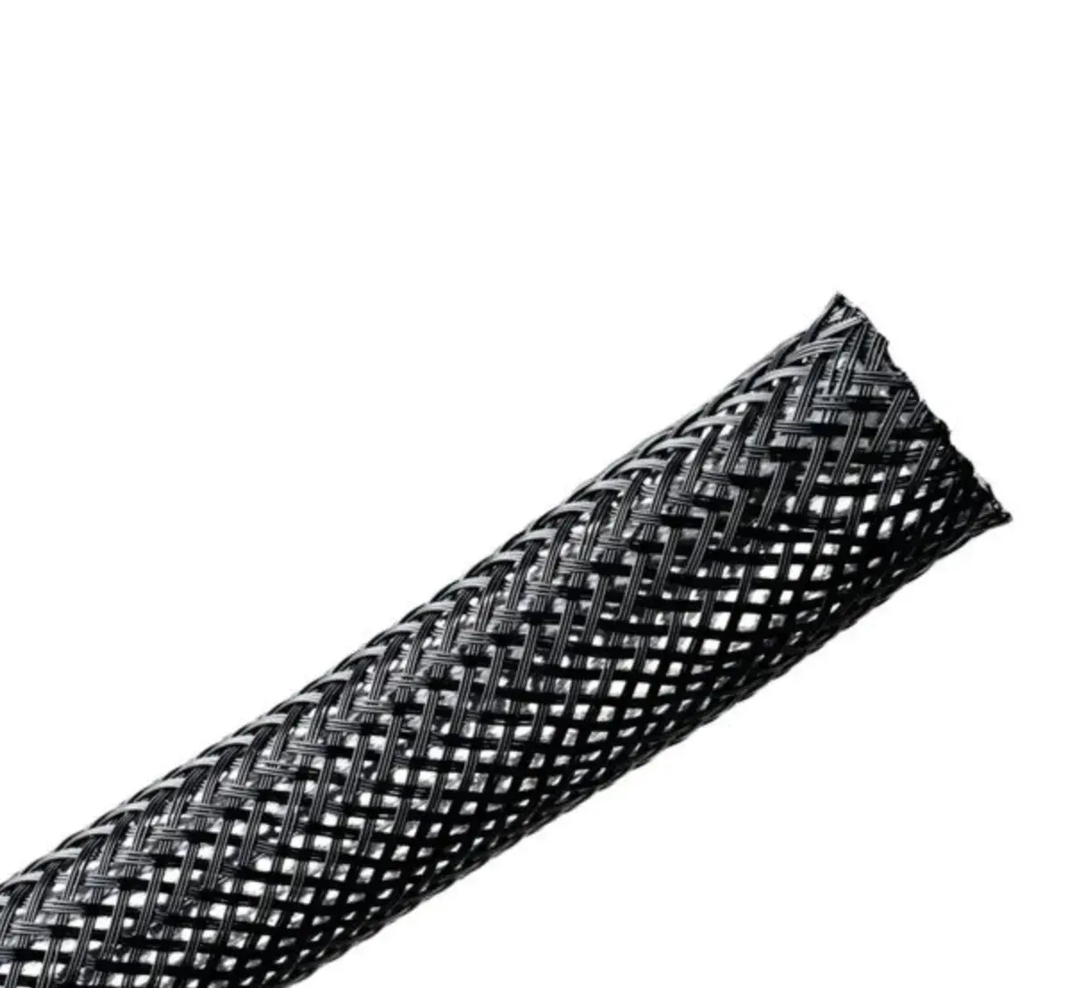 Захисна 12.7-мм кабельна обплетення PET Techflex 1 м карбон розтягування 6.3-19.0 мм для організації та захисту дротів - 873904706