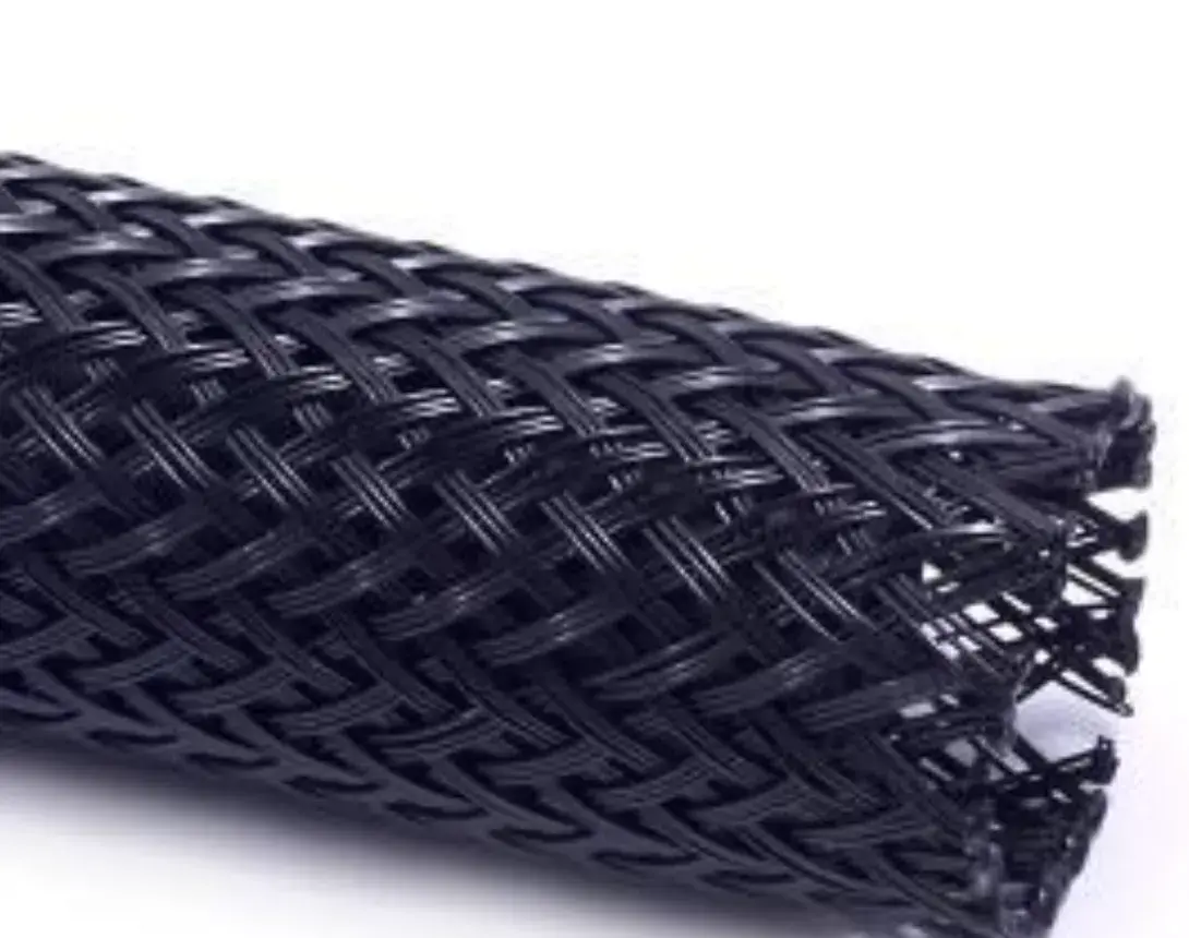 Захисна 12.7-мм кабельна обплетення PET Techflex 1 м карбон розтягування 6.3-19.0 мм для організації та захисту дротів - 873904706