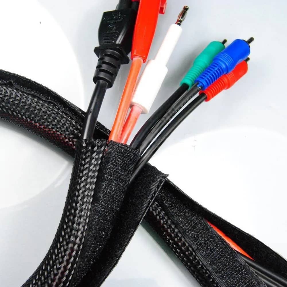 Кабельне обплетення на замку-липучці Velcro номінальний Ø 51мм (1м.п.) JDD Tech (КНР) колір чорний VCW-051BK - 755807527