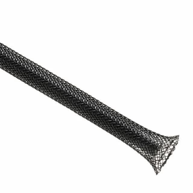 Кругле кабельне обплетення PET-0.63 см (1м.п.) діапазон розтяжки 3.2-10.9 мм TECHFLEX (США) колір чорний PTN0.25BK - 651242052