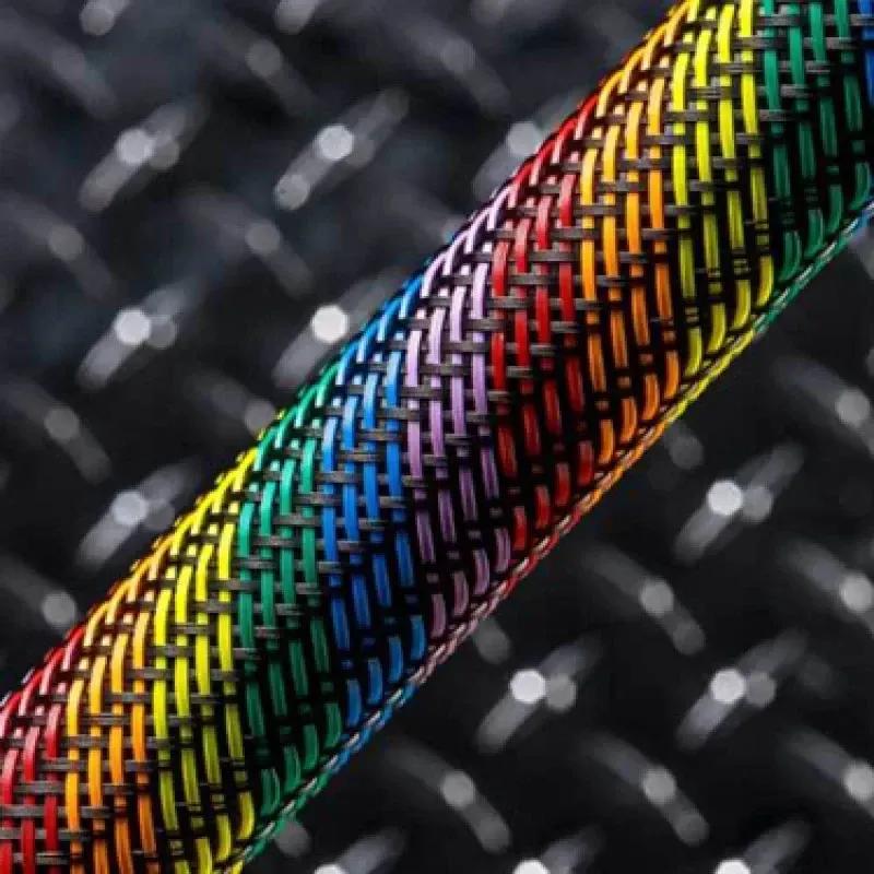 Гнучка Techflex (США) кругла 0,95 см обплетення для кабелю PETрозтяжка 8,0–15,9 мм оранжева зносостійкий ізоляційний рукав - 299061