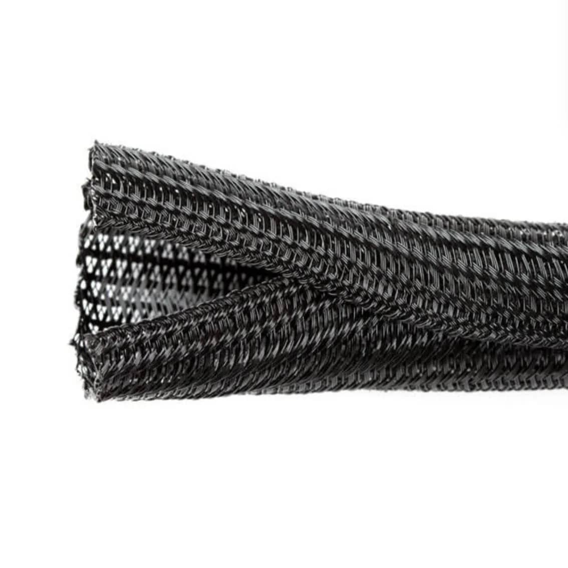 Кабельна Techflex обплетення Ø 0.63 см самозакривна 1 м чорна для захисту дротів негорюча Flexo F6 FR - 484601617