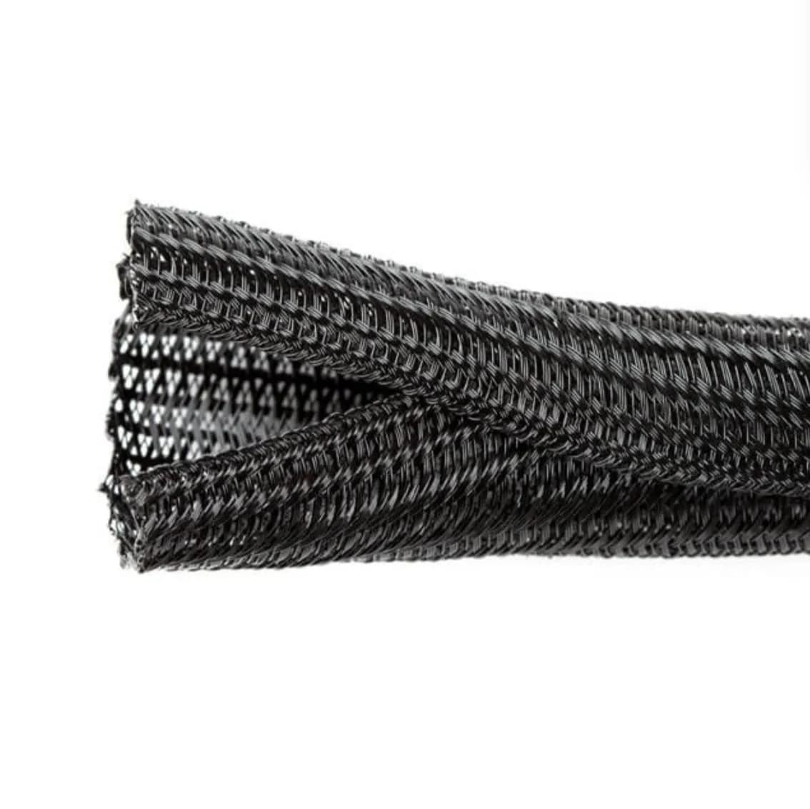 Кабельна Techflex обплетення Ø 0.63 см самозакривна 1 м чорна для захисту дротів негорюча Flexo F6 FR - 484601617