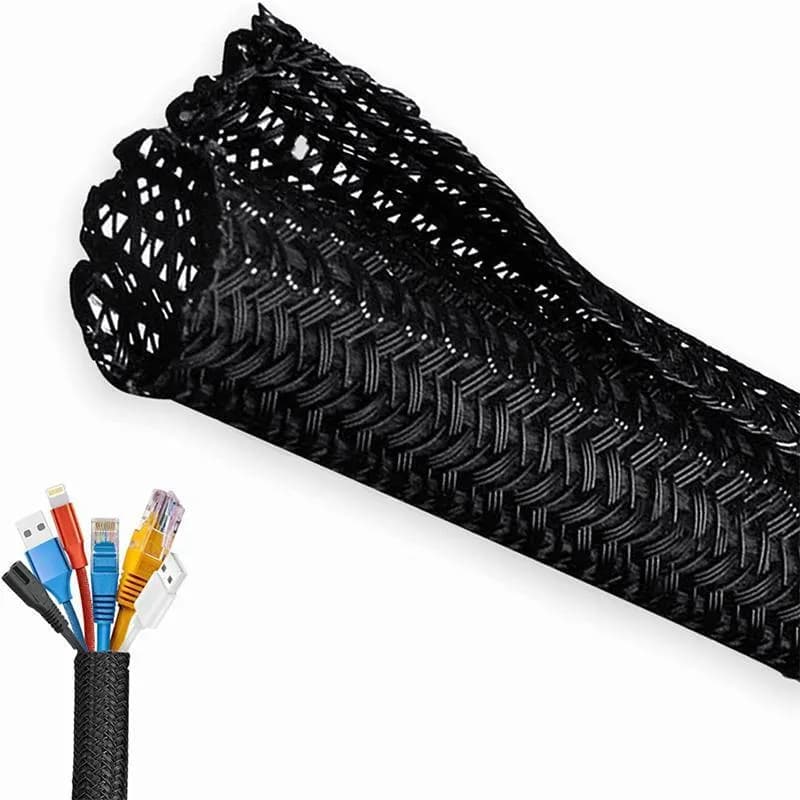 Кабельна Techflex обплетення Ø 0.63 см самозакривна 1 м чорна для захисту дротів негорюча Flexo F6 FR - 484601617