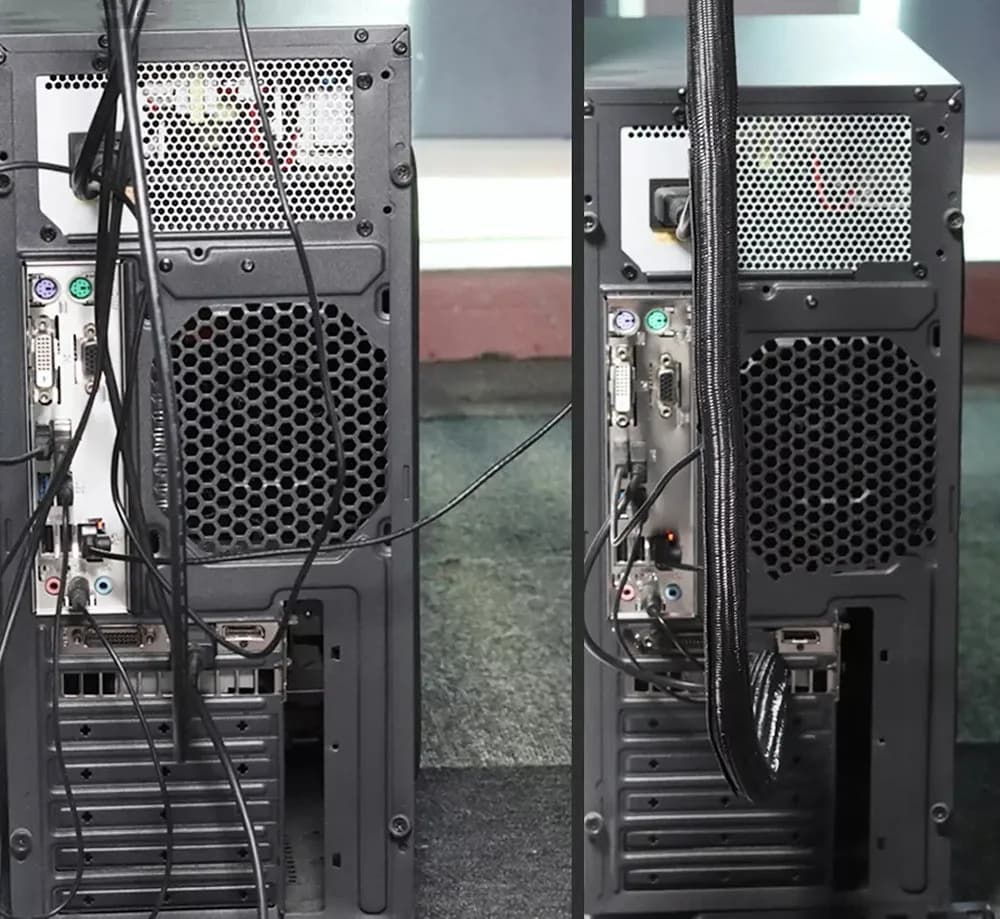 Кабельна Techflex обплетення Ø 0.63 см самозакривна 1 м чорна для захисту дротів негорюча Flexo F6 FR - 484601617