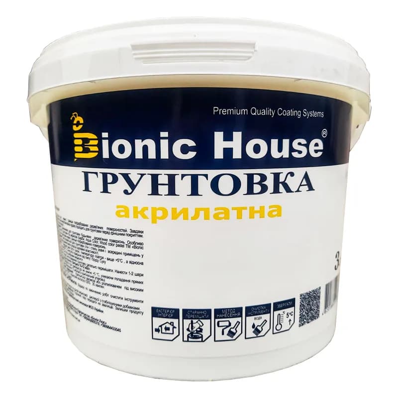 Акрилова ґрунтовка-антисептик 3л - 592570091
