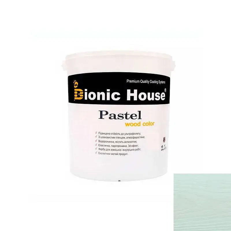 PASTEL Wood Color Сонцезахисна непрозора фарба для дерева на водній основі МАЛЬДІВИ 2,5л. - 777057732