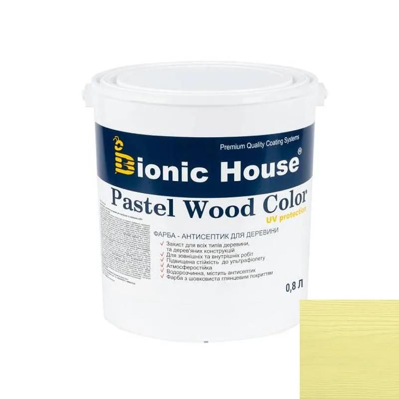 PASTEL Wood Color Сонцезахисна непрозора фарба для дерева на водній основі ФІСТАШКОВИЙ 0,8л. - 304331