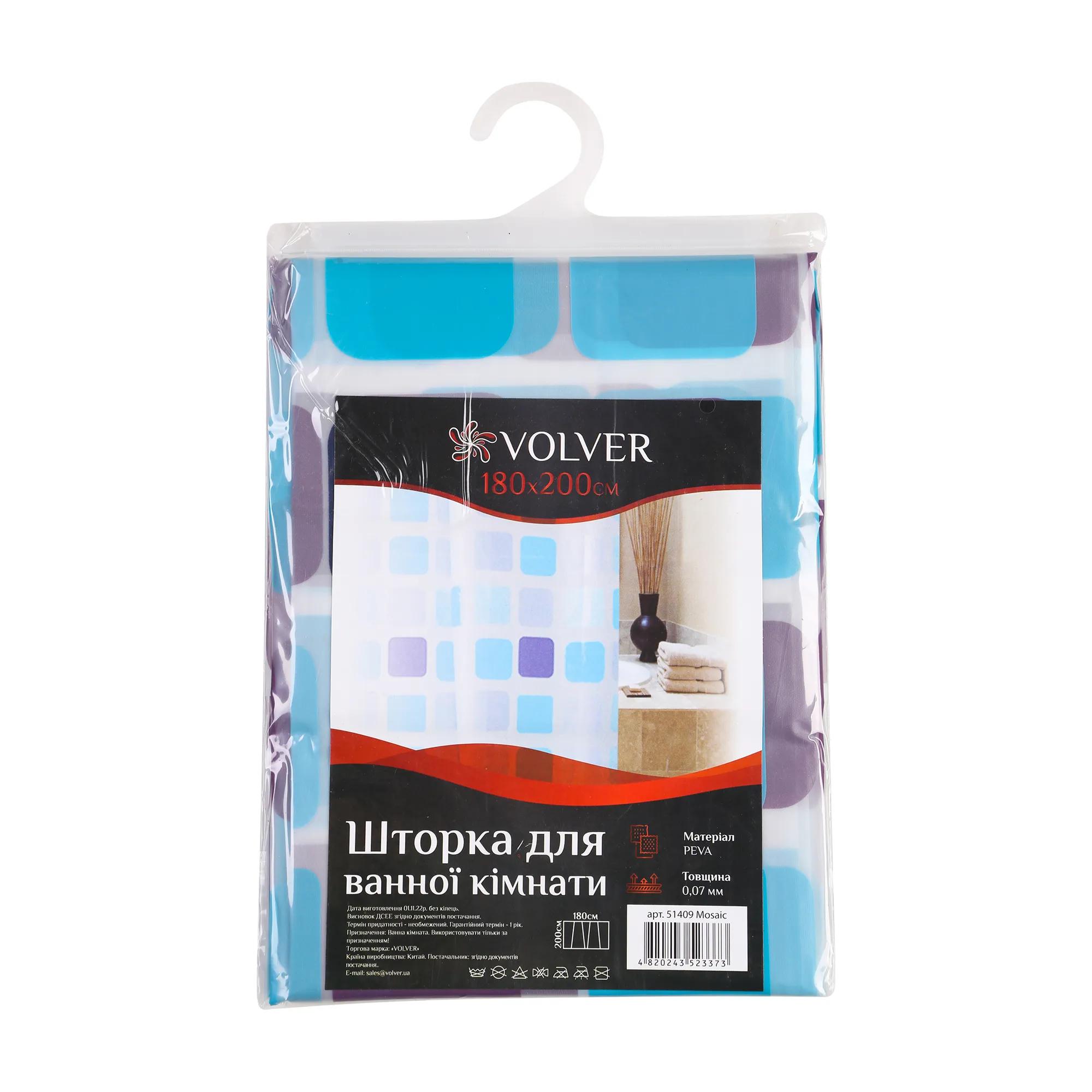 Завіска для ванни і душа Mosaic Volver біла 180х200 - 304587