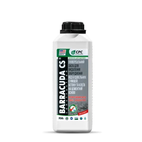 BARRACUDA CS, 1 л, профессиональное средство для удаления цемента, бетона, строительных растворов (концентрат) - 906766966