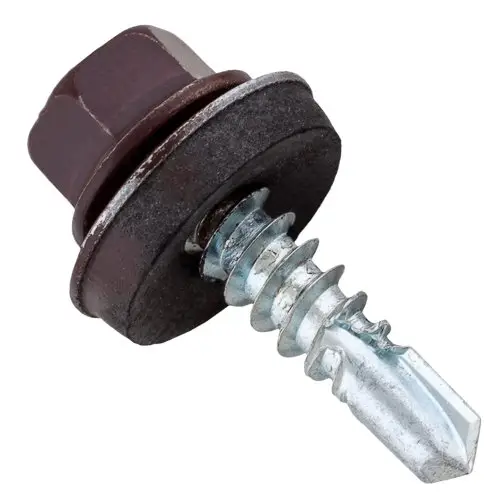 Саморіз покрівельний по металу RAL 8017 4,8x19 уп 75 шт snapt - 309427