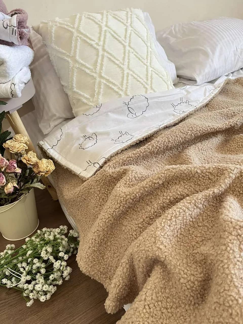Плед детский Teddy на подкладке бежевый 150х220 см - 995337011