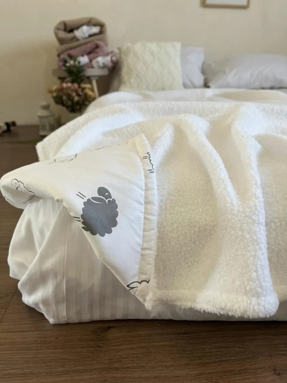 Плед детский Teddy на подкладке белый 100х150 см - 088187734