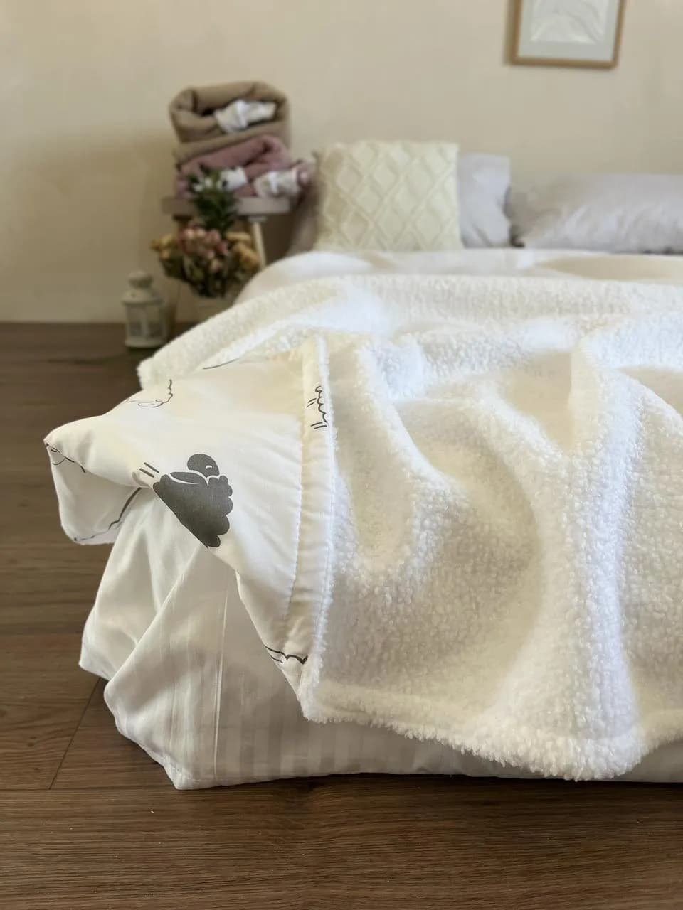 Плед детский Teddy на подкладке белый 100х150 см - 088187734