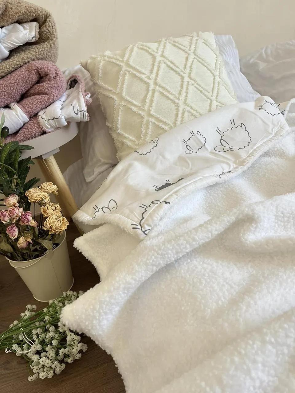 Плед дитячий Teddy на підкладці білий 140х200 см - 315213