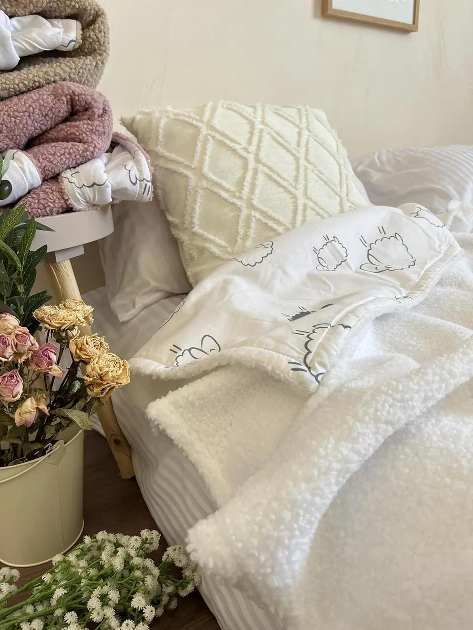Плед дитячий Teddy на підкладці білий 150х220 см - 315223