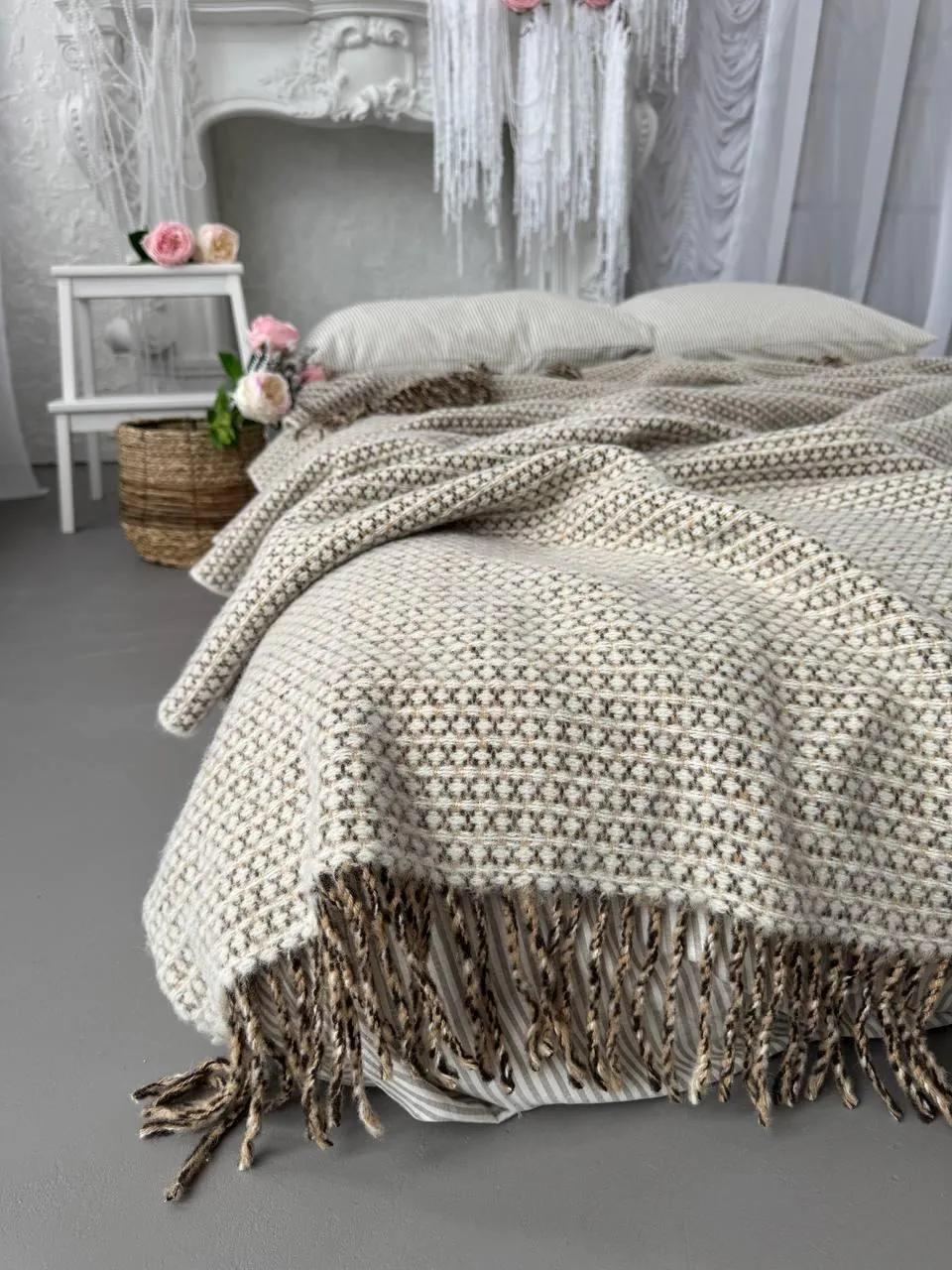 Плед Lanavitta Wool шерстяний 200х220 см бежевий - 315352