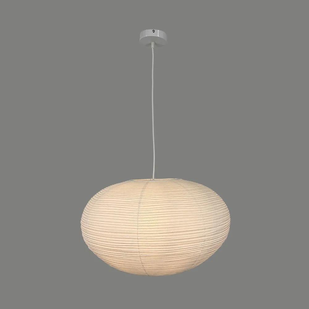 Подвесной абажурный светильник из белой рисовой бумаги Ø45х35 см RP017-450 - 318461