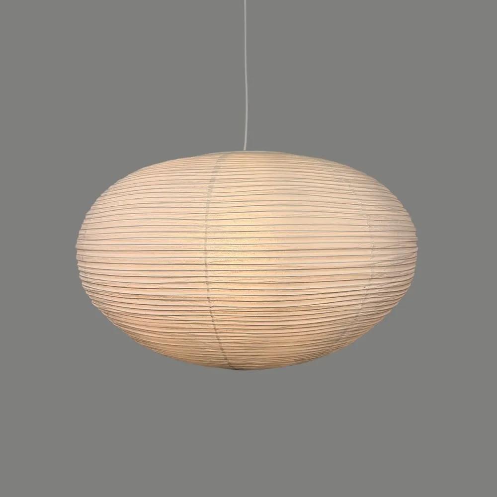 Подвесной абажурный светильник из белой рисовой бумаги Ø45х35 см RP017-450 - 318462