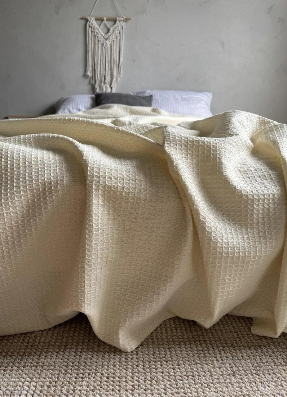 Покривало бавовняне вафельне ZEINTEX Simple кремове 230х280 см - 319010