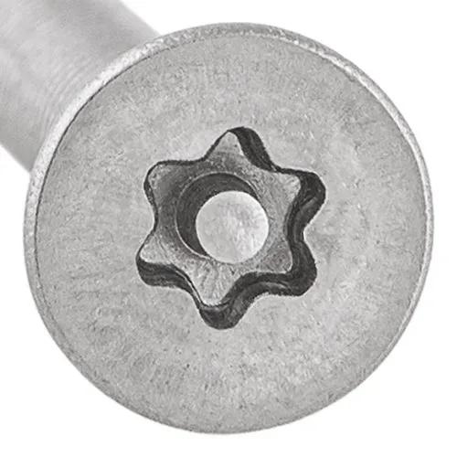 Винт антивандальный, потайная головка, нержавеющая сталь A2, M4x8, Torx-Pin уп 10 шт snapt - 253285058