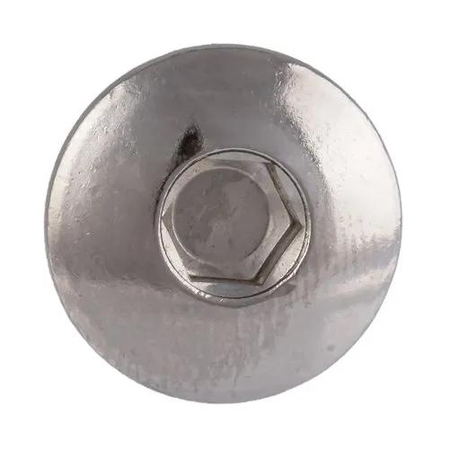 Гайка мебельная, "Эриксона", полукруглая головка, никель M6/15x10 уп 25 шт snapt - 325718