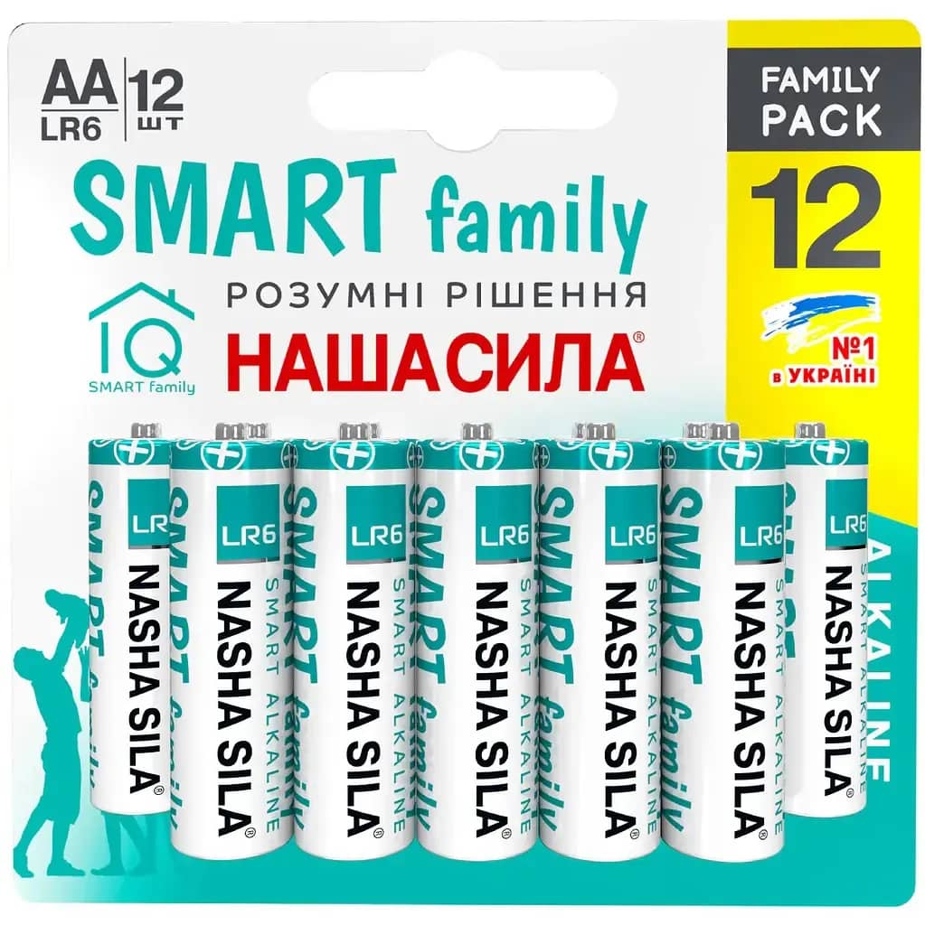 Батарейка НАША СИЛА SMART AA (LR6) 12 на блістері - 870550344