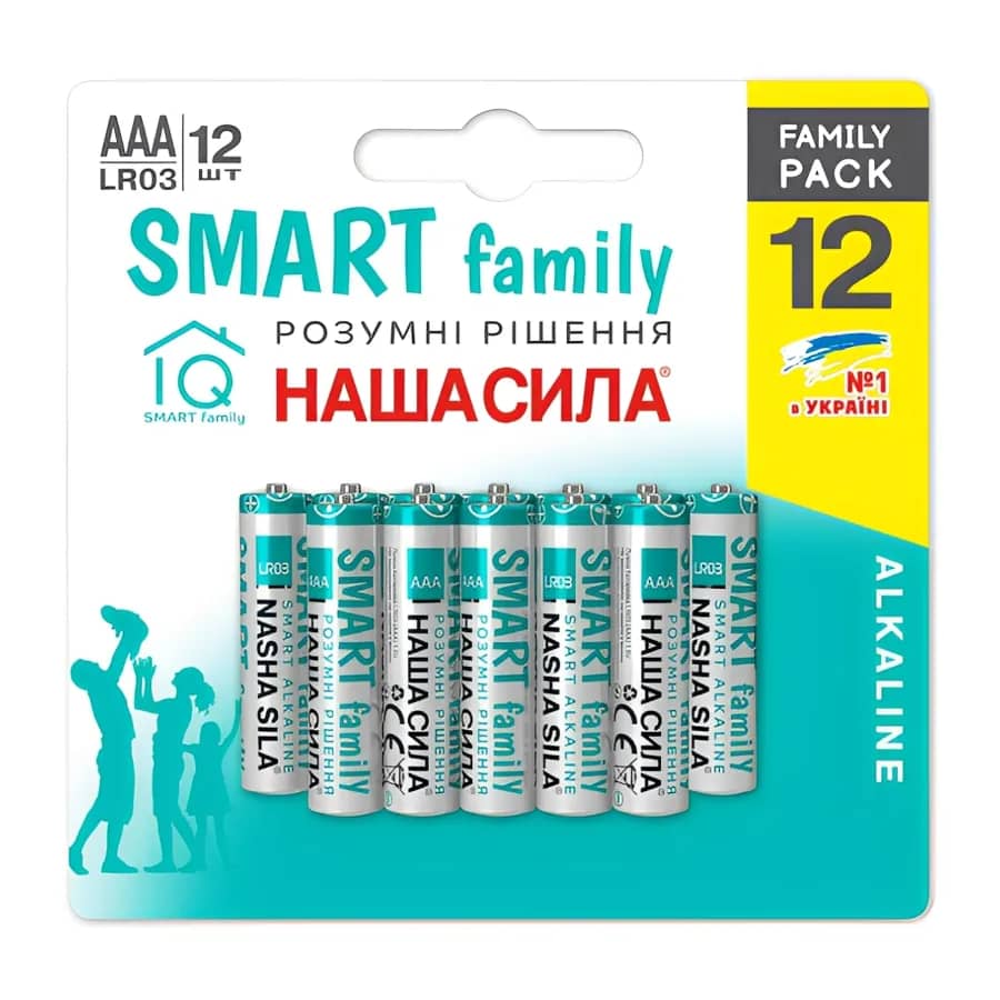 Батарейка НАША СИЛА SMART AAA (LR03) 12 на блистере - 328975