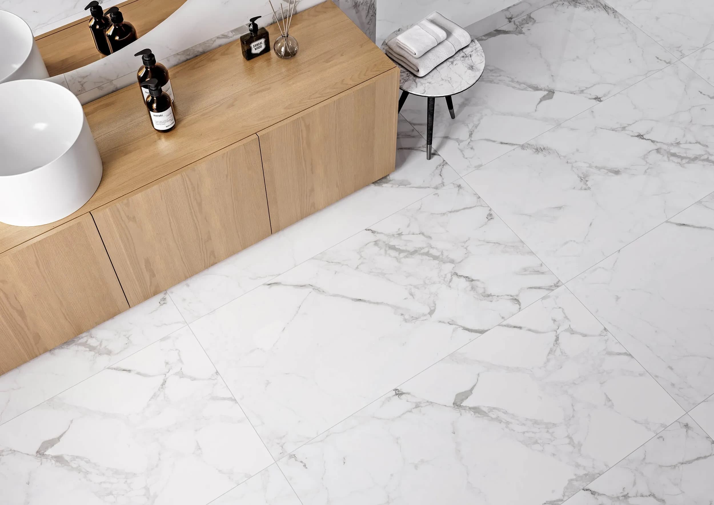 Плитка Calacatta Extra білий 1200x600x8 - 673657892