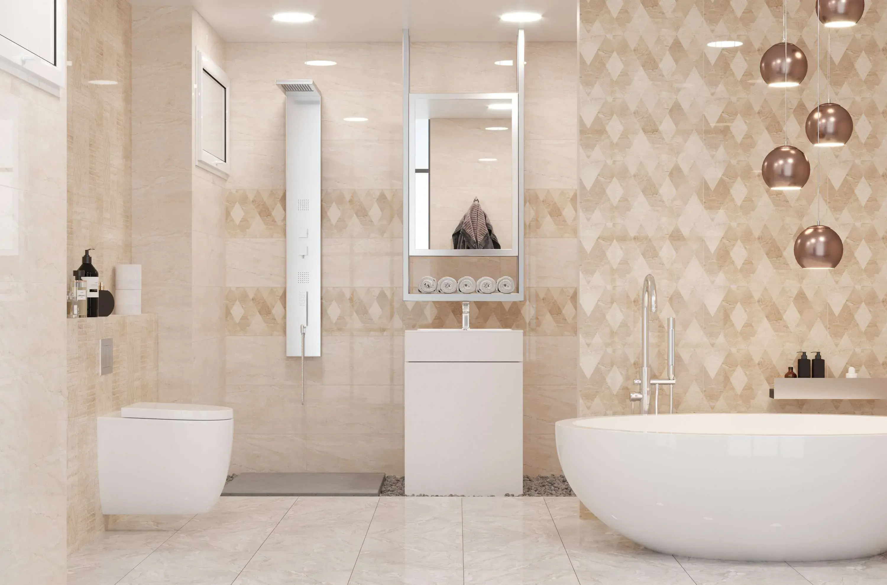 Плитка Marmo Milano бежевий 300x600x9 - 329608