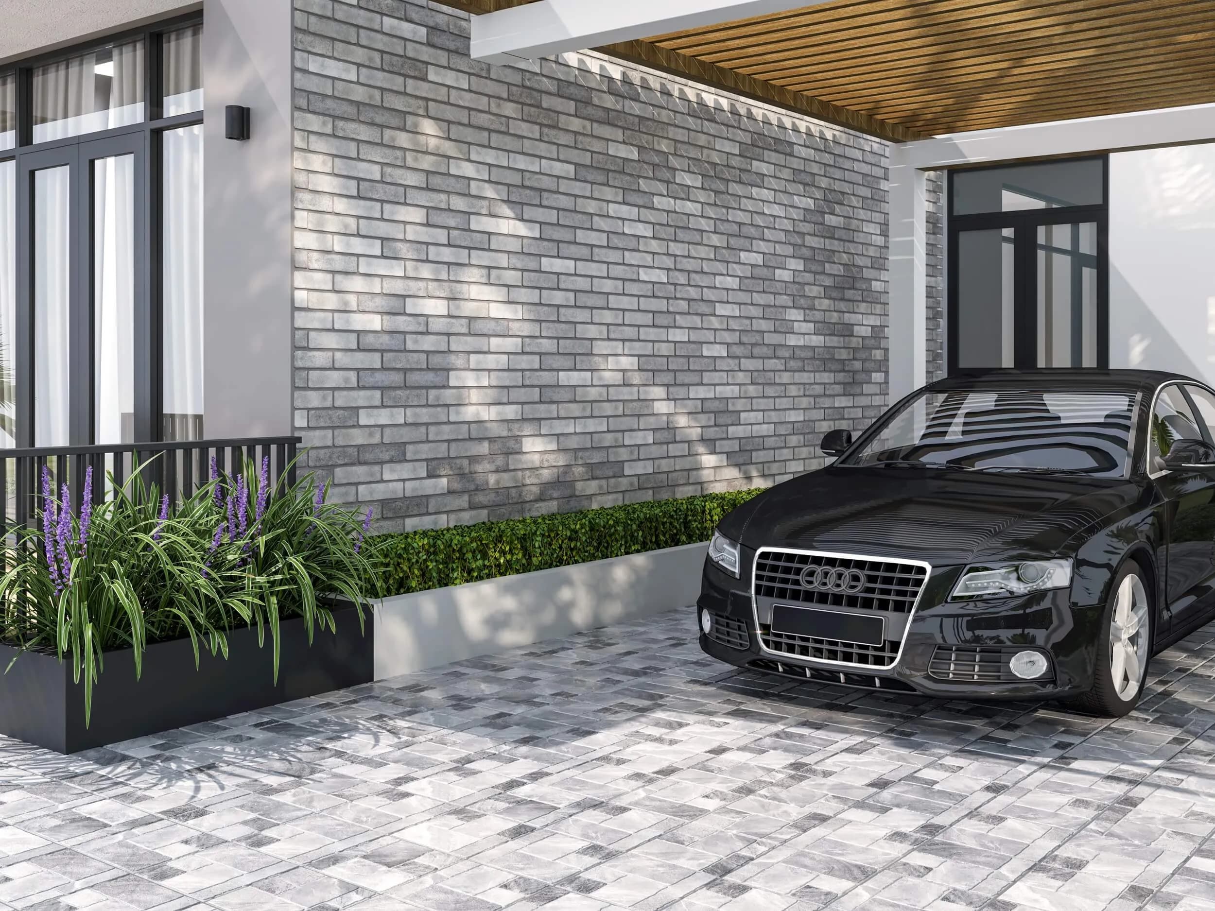 Плитка Stone Brick світло-сірий 300x300x7 - 748147385