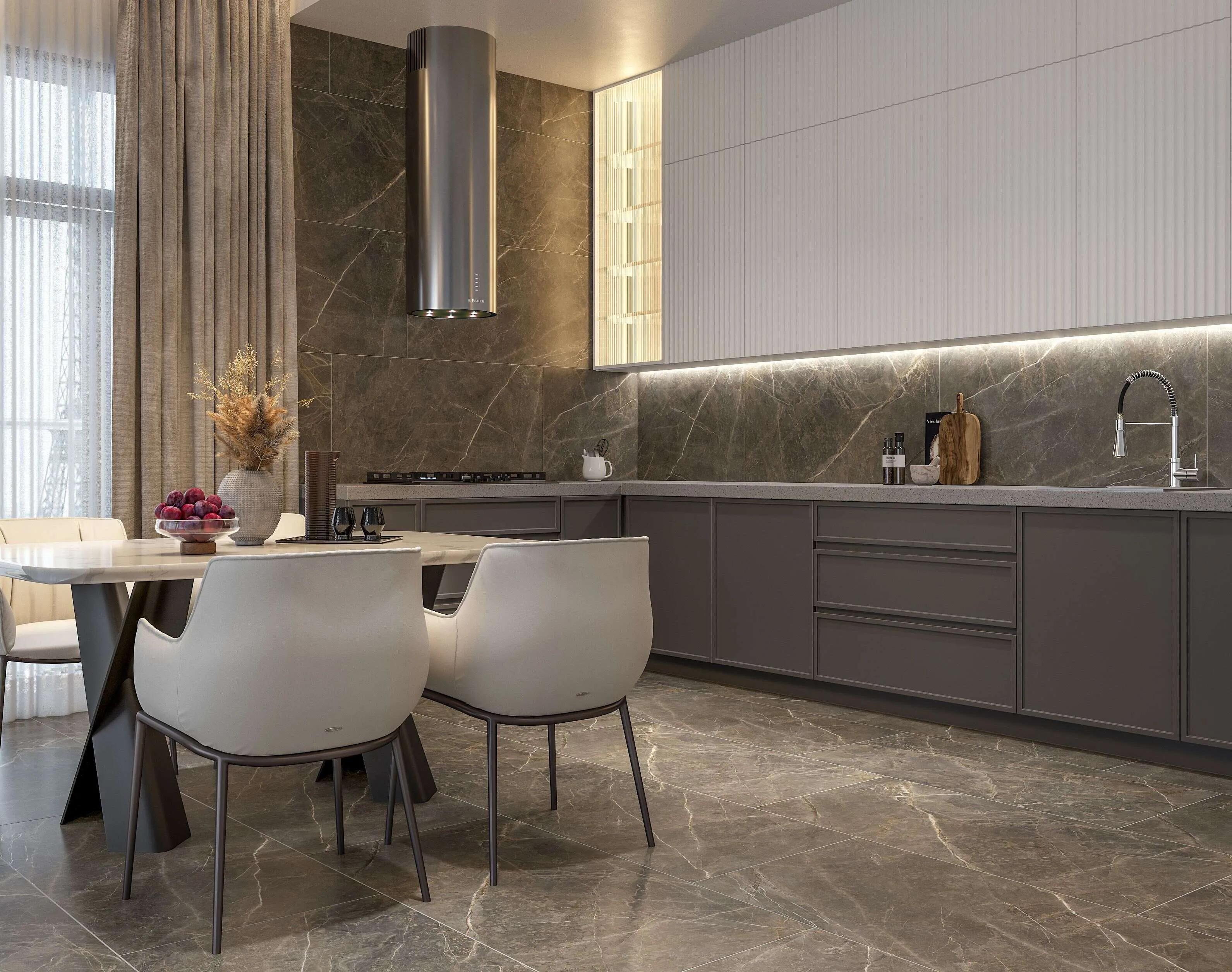 Плитка Stone Roots коричневий 1200x600x8 - 329772
