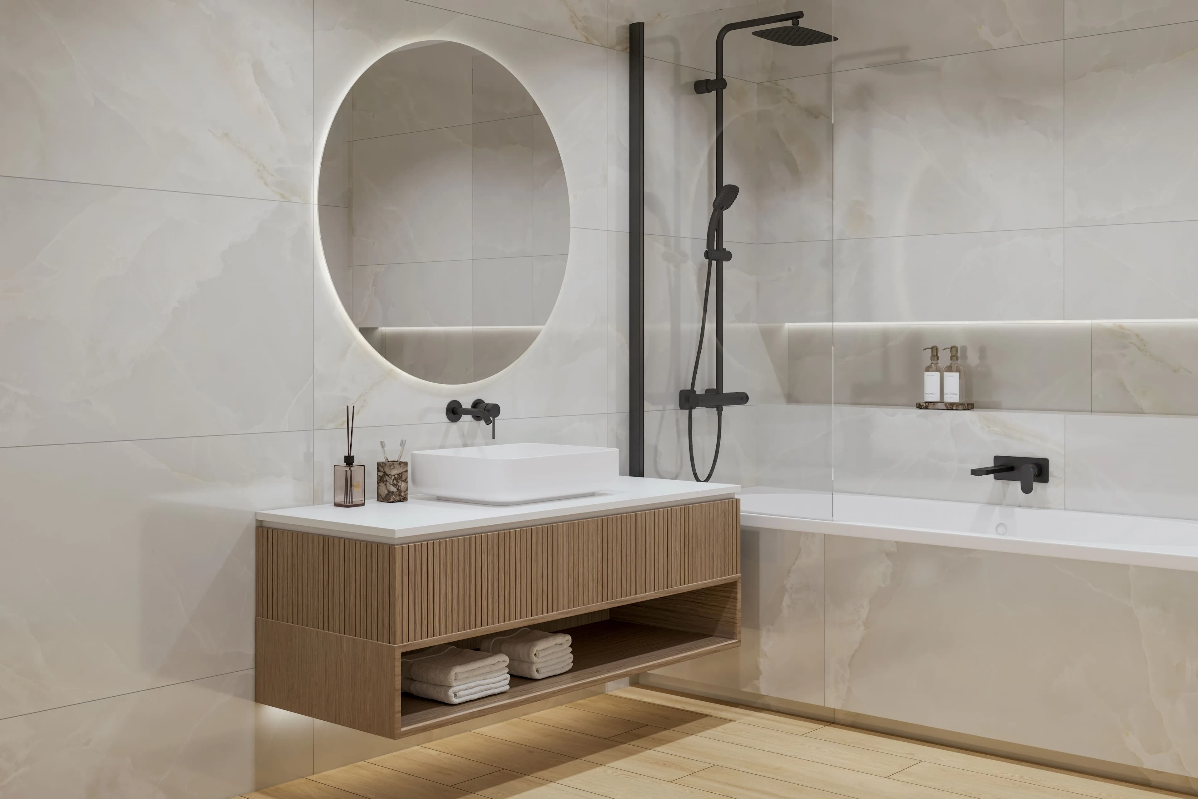 Плитка Onyx Toscano бежевый 1200x600x8 - 882970026