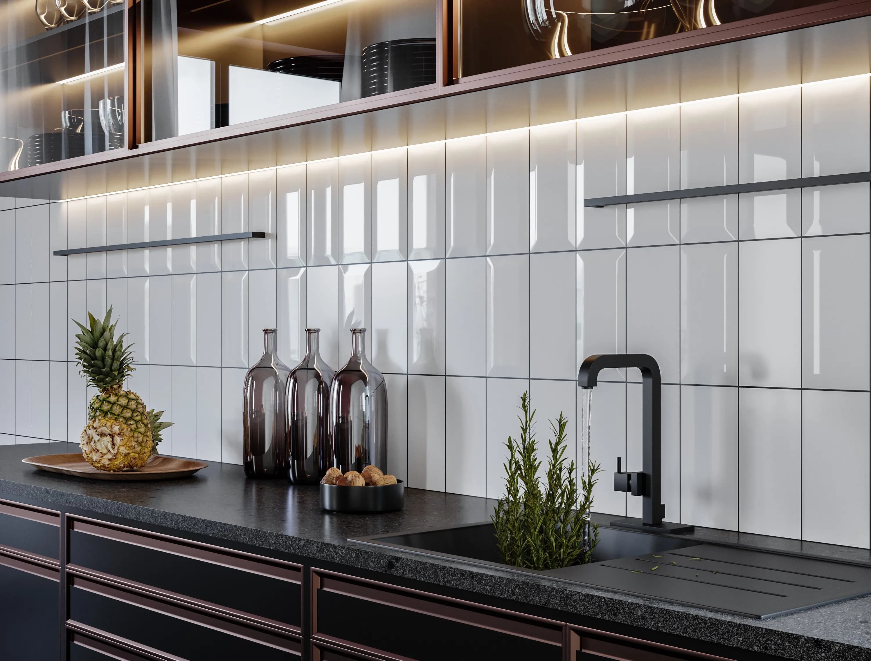Плитка Metrotiles plane білий 100x200x7 - 499932736