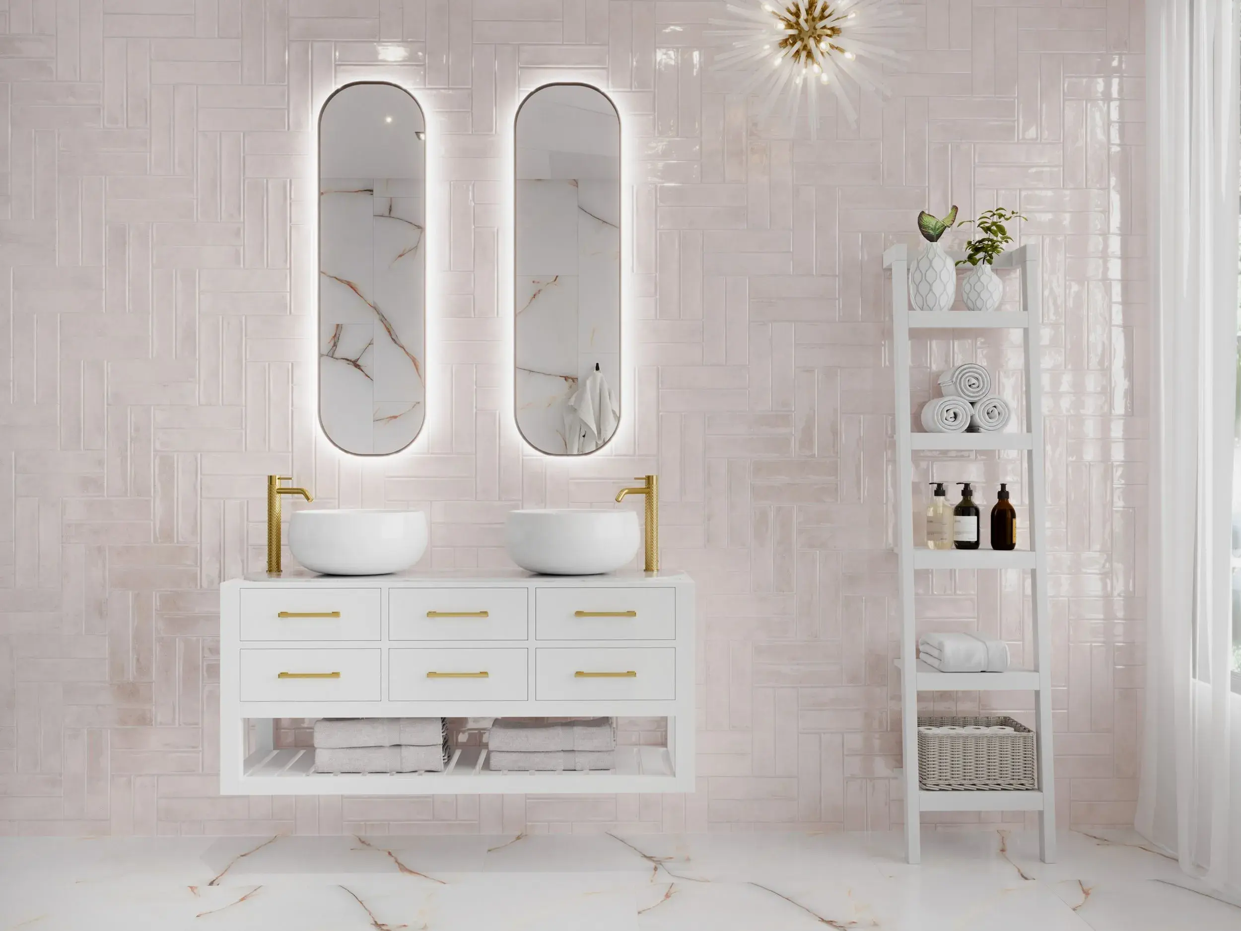 Плитка Lugano рожевий 75x300x6 - 330042
