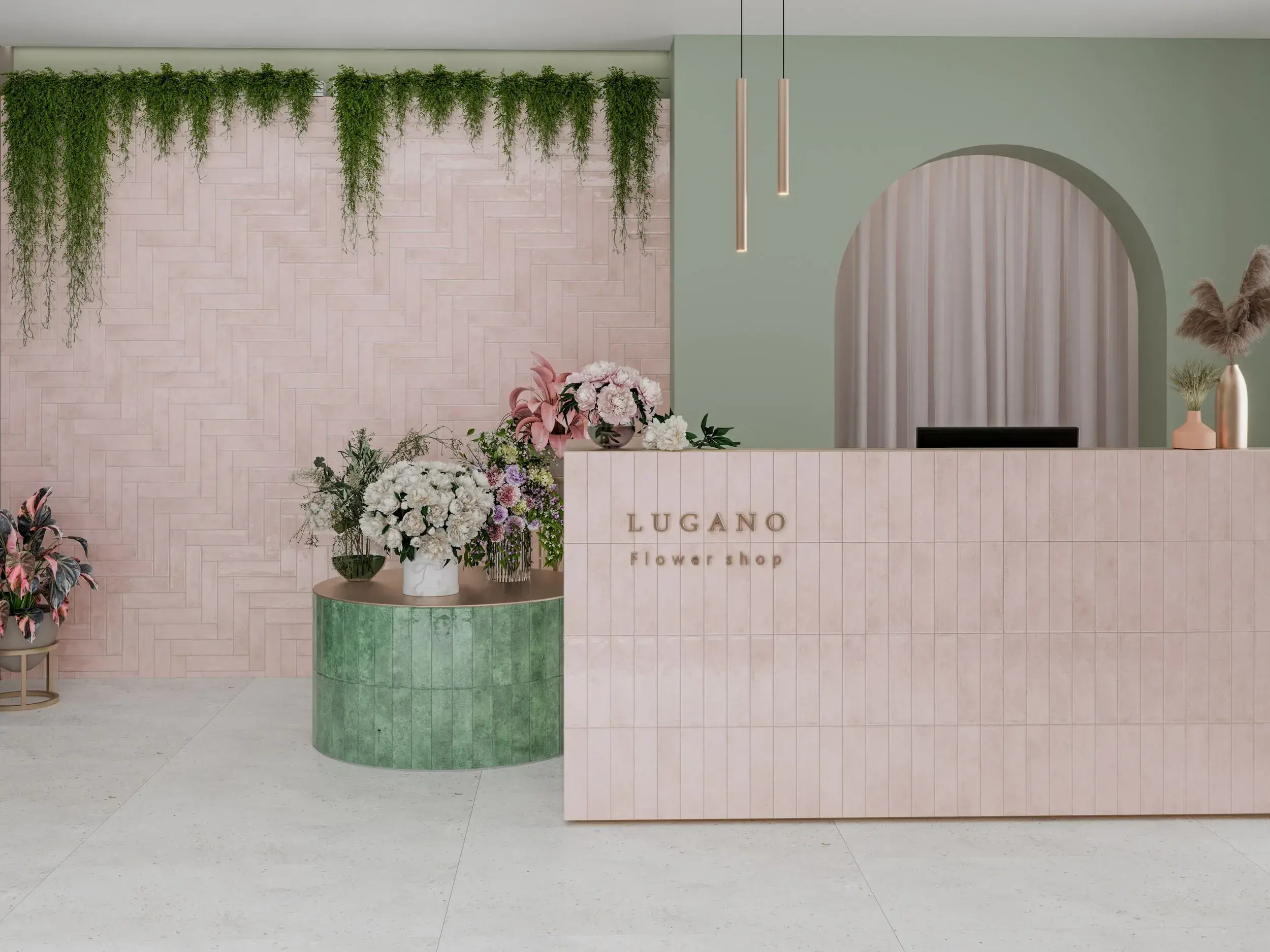 Плитка Lugano рожевий 75x300x6 - 330044