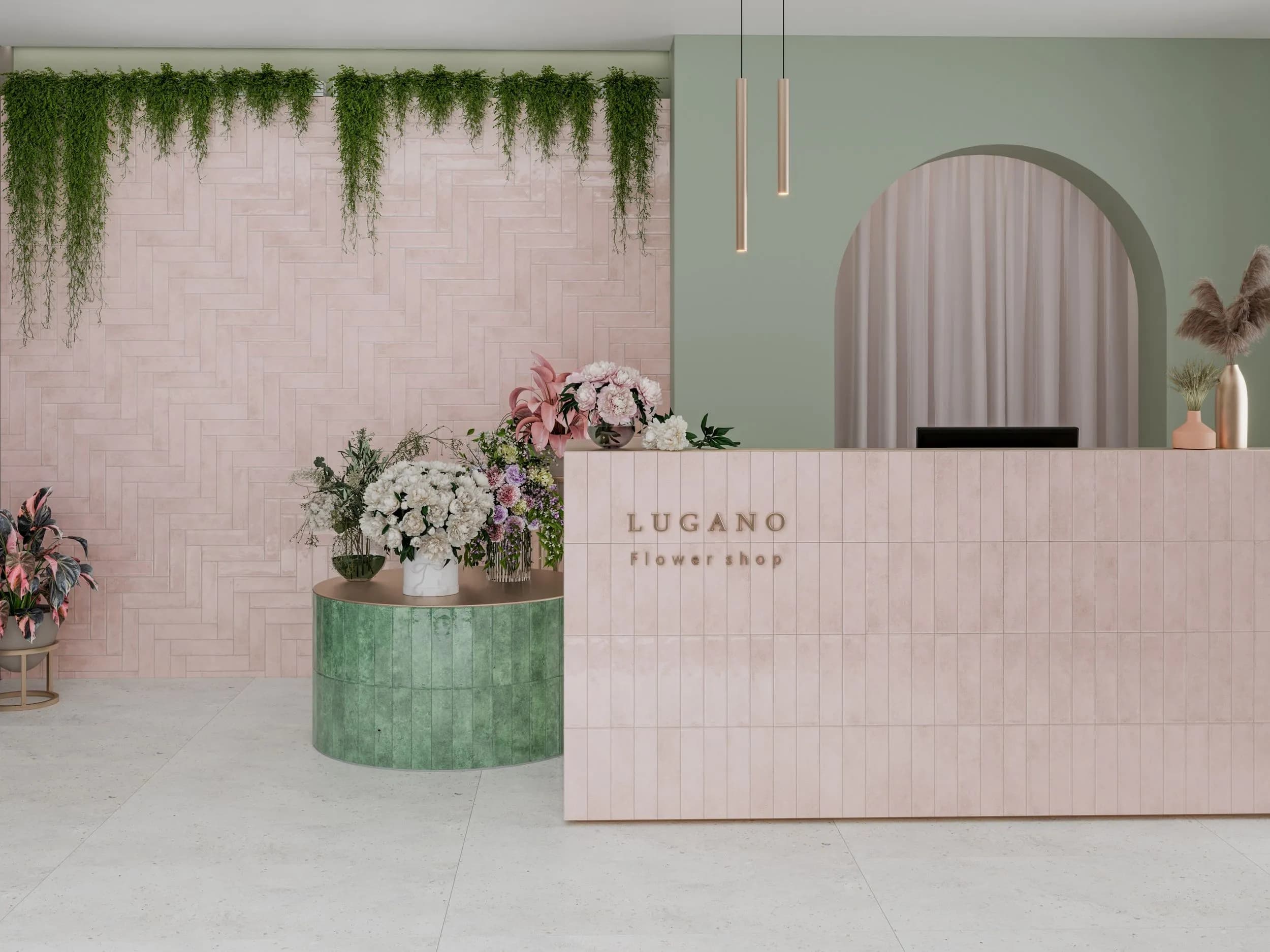 Плитка Lugano зелений 75x300x6 - 265431955