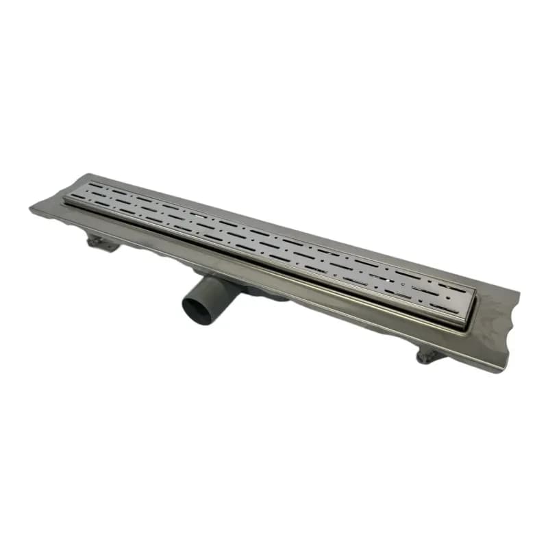 Душовий канал з решіткою Дощ 60 см, гориз. сифон, нерж. корпус - 458891158