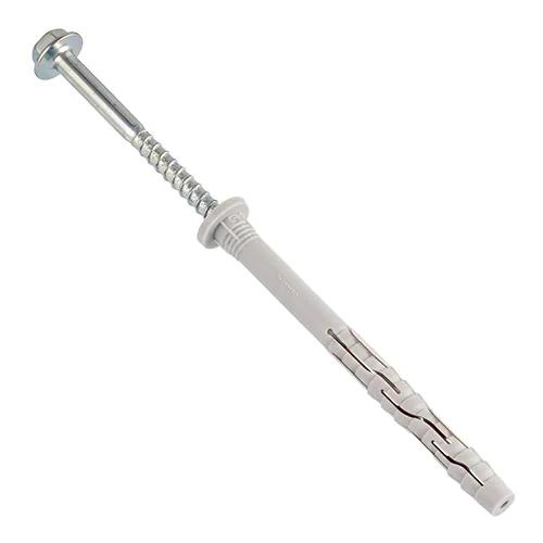 Дюбель рамний, RPCN, комірець, нейлон, з шурупом, шестигранна головка з пресшайбою, 8x100/5,5x107, SW10/T30 уп 4 шт snapt - 336643