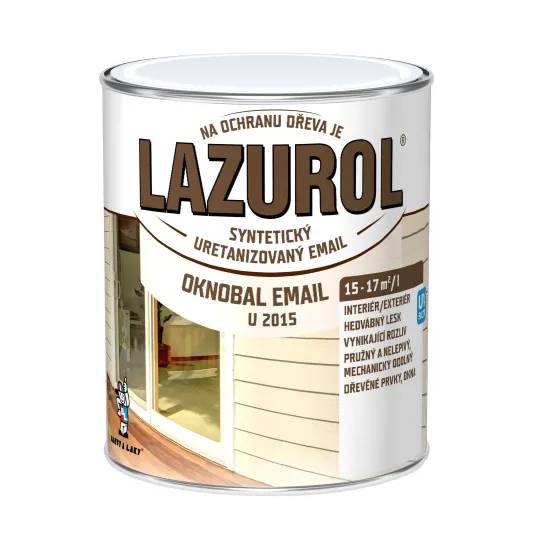 Эмаль для окон и дверей LAZUROL OKNOBAL EMAIL U2015, 0,6 л, белый, глянцевый - 337482