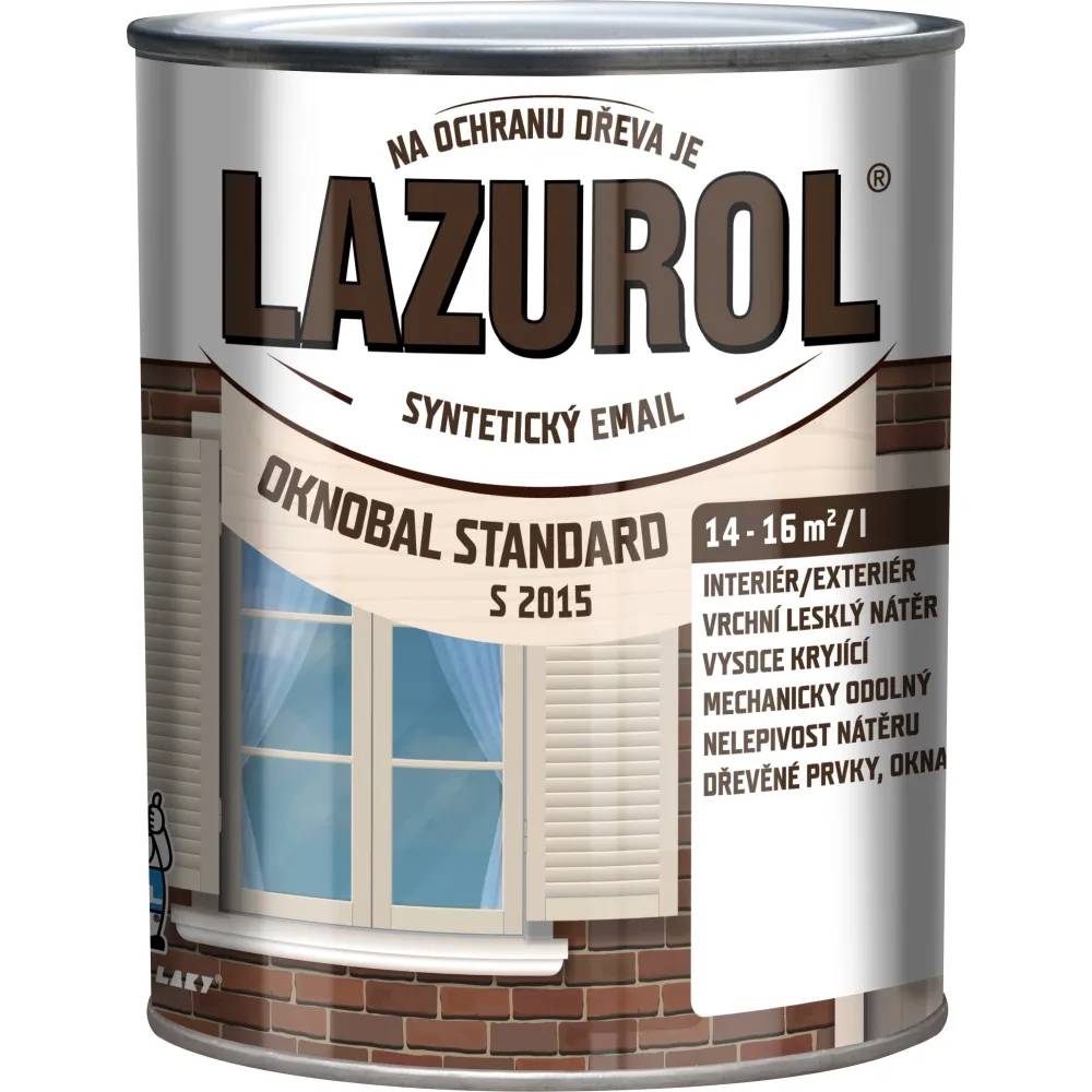 Краска для окон и дверей LAZUROL OKNOBAL STANDARD S2015, 0,6 л, белая, глянцевая - 337500