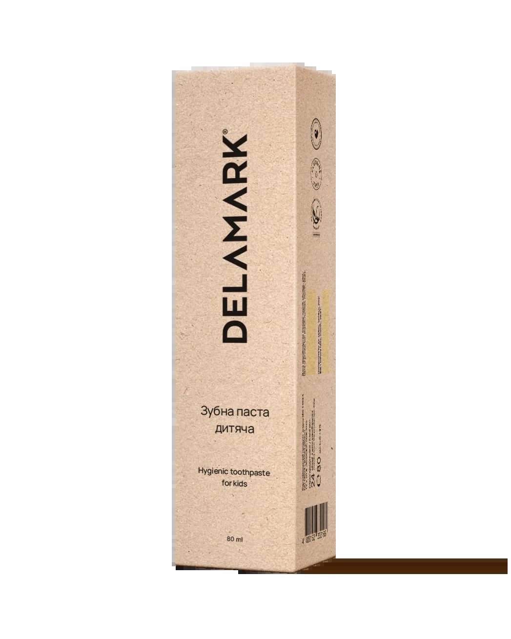 Зубна паста гігієнічна Delamark Дитяча 80 мл (4820152332165) - 026764790