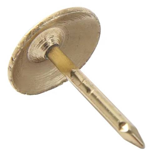 Цвях декоративний, сферична головка, латунь полірована 10/1,4x13 уп 500 шт snapt - 339286